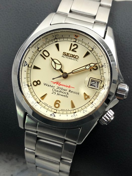Seiko White Alpinist 4S15-6000 Automatic Watch, Luxury, Watches On  Carousell 