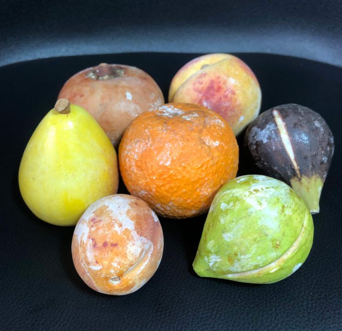 7 x Carrara Marble Fruit - Marble