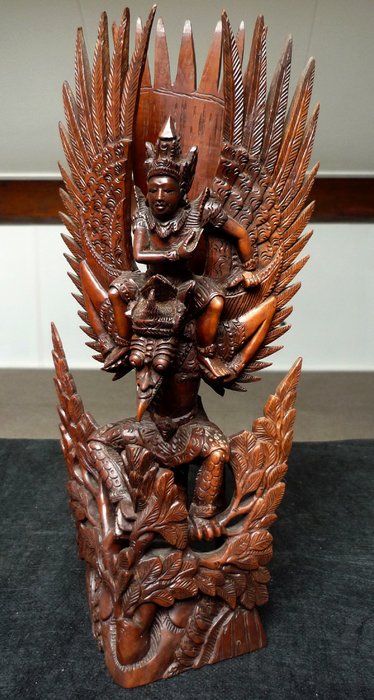 Carving - Teak wood - Garuda Vishnu - Bali, Indonesia 