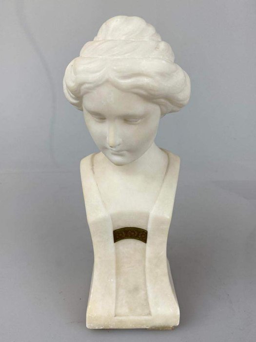 Prof. Alfredo Neri (XIX-XX) - Buste, Sculpture - Albâtre - Début du XXe siècle