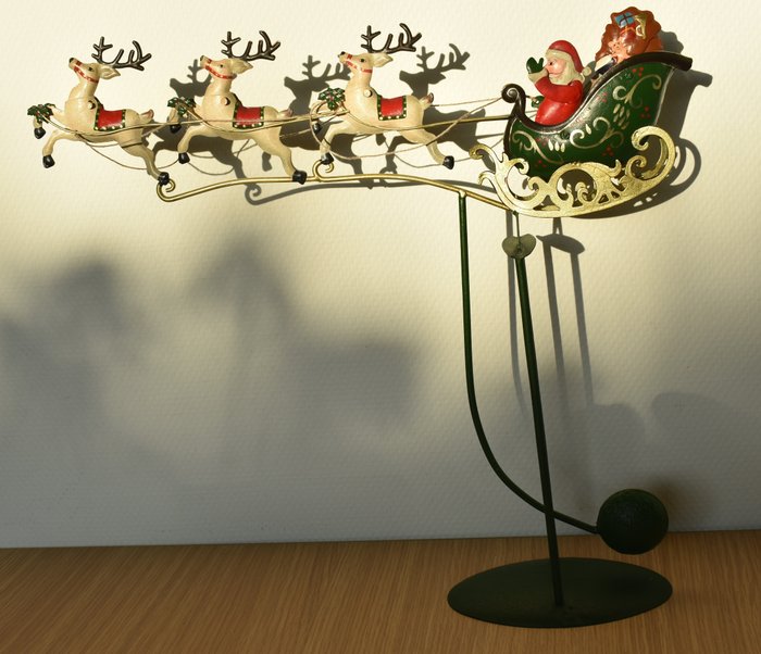 Villeroy & Boch - kerstdecoratie - balance  -  slee met kerstman en rendieren (1) - metaal