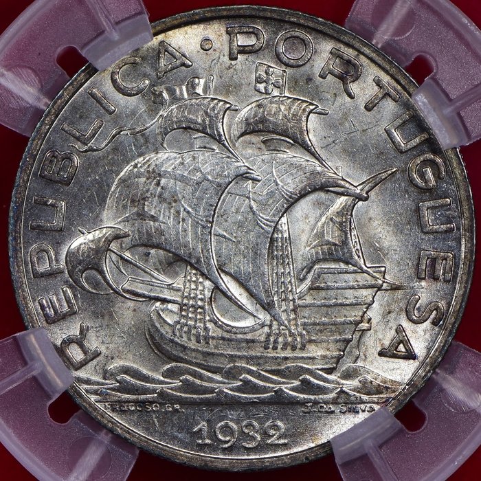 Portugal. República. 10 Escudos 1932 GENI MS62