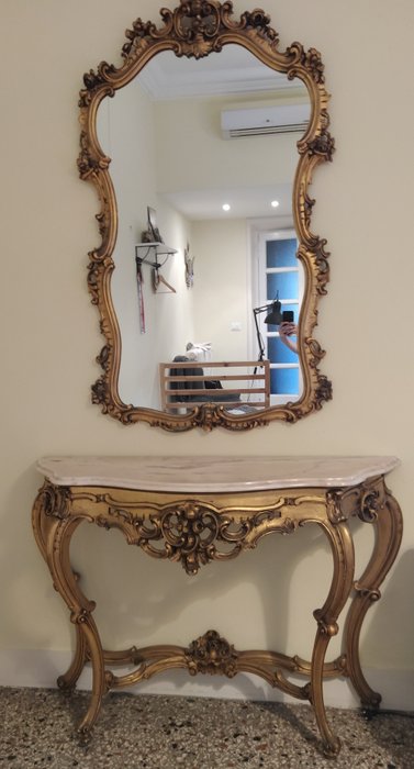 Console Table Wall Mirror Catawiki, Console Table With Mirror Karachi