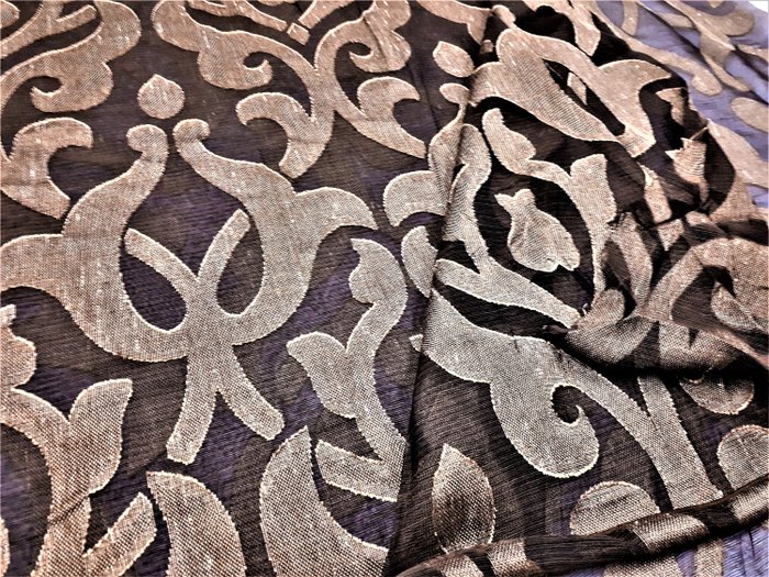 Devorè linen blend fabric - 1000 x 300 cm - Linen, Organza - Catawiki