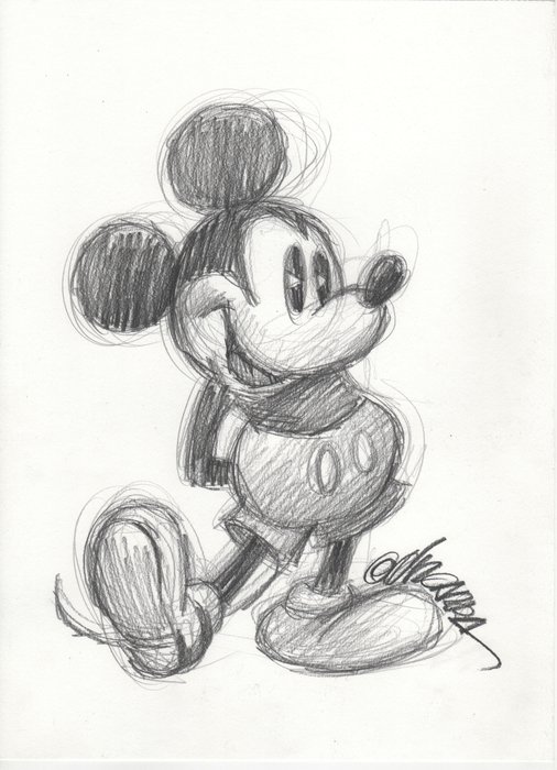 Mickey Mouse - Original Drawing - Joan Vizcarra - Kézzel rajzolt - ceruza Art
