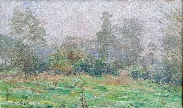 Emile Claus (1849-1924) - Paysage aux arbres