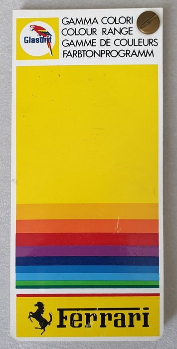 Catálogo de colores - Glasurit - Ferrari - 1980-1990