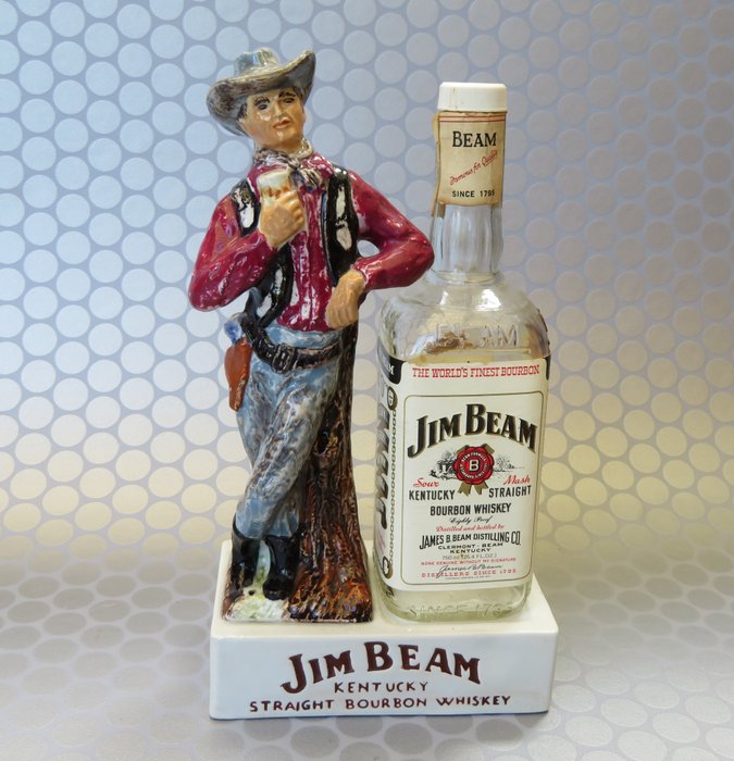 Jim Beam Whiskey stand (Cowboy) - Ceramic
