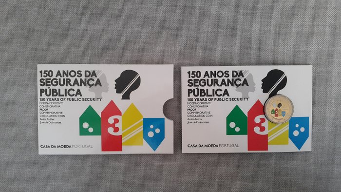 葡萄牙 - 2 euro Euro 2017 - 50 jaar Policia de Segurança Pública (PSP) PROOF officieel in kleur - 銅/鎳