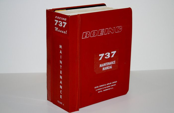 Boeing 737 - Vedligeholdelsesmanual - år 1970 - 1750 sider - Indbundet - papir