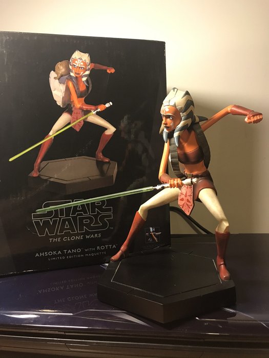 Star Wars - The Clone Wars - Ahsoka Tano with Rotta -  Limited Edition Maquette (963/1300) - Gentle Giant ltd - Statue