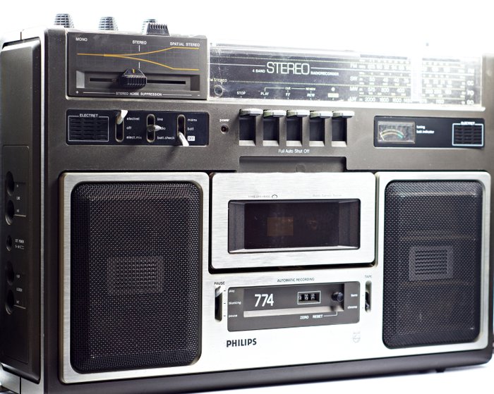 Philips - 774 (22AR774/60) - Portable radio, Tape Player and Tape Recorder (Period: 1970) - Radio
