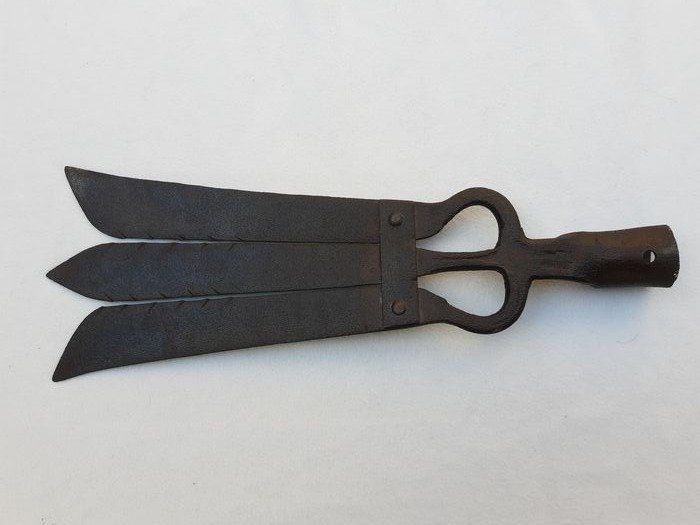 Aalschneider oder Aalschneider - Eisen (geschmiedet) - Zweite Hälfte des 19. Jahrhunderts