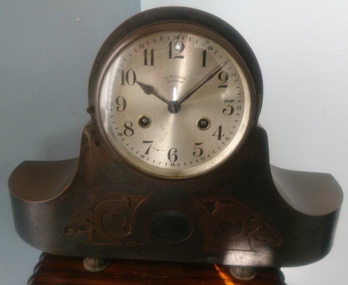 Reloj de sobremesa - G.BRUNOTT ROTTERDAM - Bronce (dorado/plateado/patinado/pintado en frío) - siglo XIX