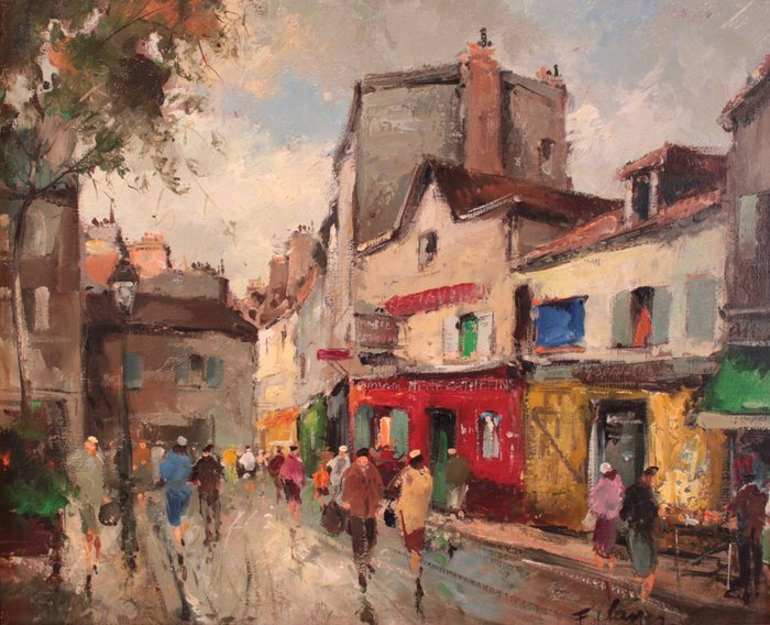 Fernand Claver (1918) - La place du Tertre. Montmartre, Paris.