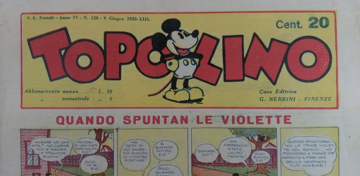 Topolino N 128 Raro Giornale A Fumetti First Edition Catawiki
