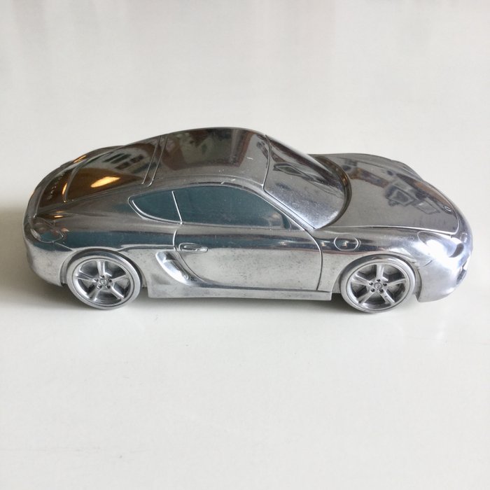 Porsche Cayman S - LIMITED EDITION - Solid chrome metal model car