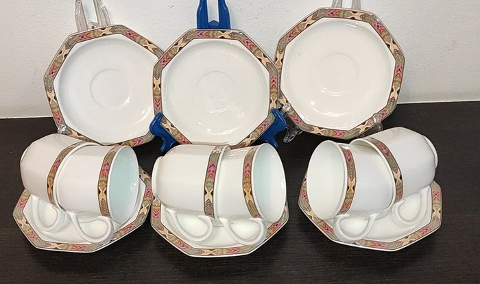 Villeroy & Boch - Cheyenne, cups and saucers (12) - Porcellana