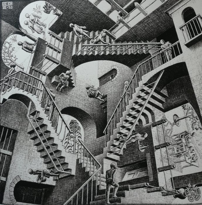 M. C. Escher (after) - Relativity- Perspectiva Impossible XXL