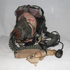 ORIGINAL SOVIET AIR FORCE USSR AVIATOR PILOT Oxygen mask KM-15I 