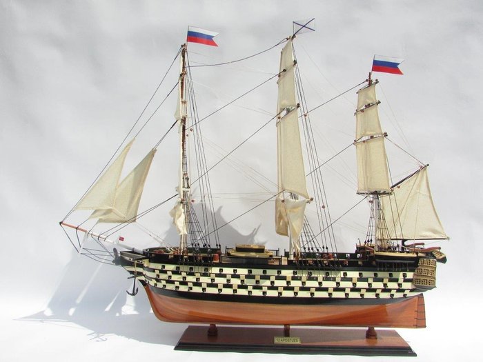 Modelo de navio à escala, 12 apóstolos (1841) - Madeira - Segunda metade do século XX