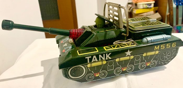 Yonezawa（米泽） - 坦克 “NON-FALL ACTION TANK M 556” - 1950-1959