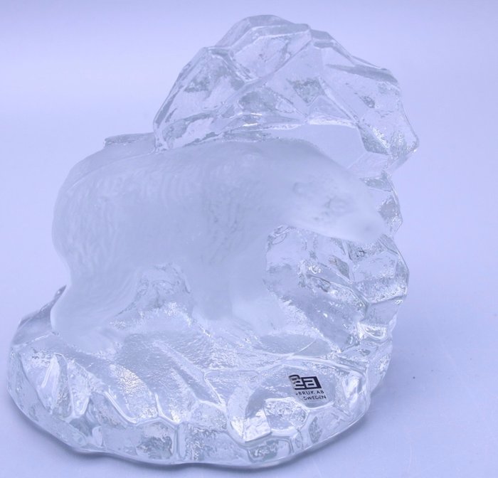 Sea Glasburk Kosta Sweden - Glazen object, ijsbeer (1) - Glas