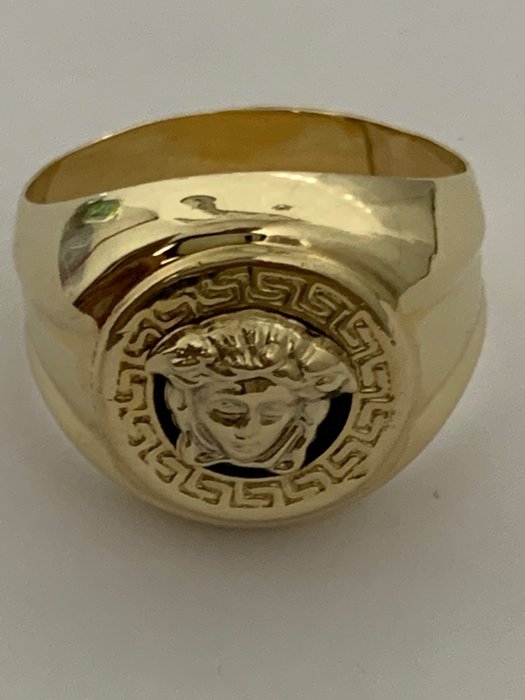 white gold versace ring