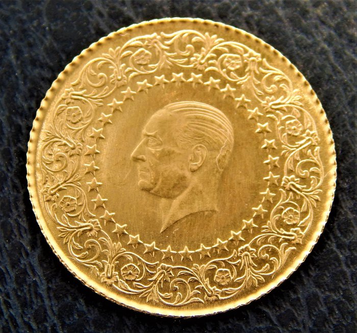 Türkei - 50 Kurush  1968 Kemal Ataturk - Gold