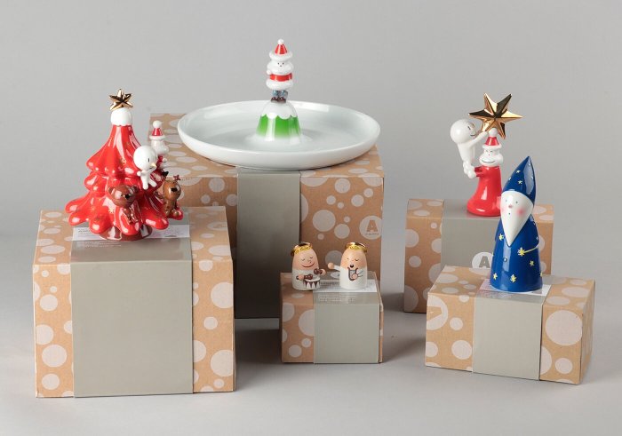 LPWK - Massimo Giacon - Alessi - Figurines de Noël (5) - Contemporain - Porcelaine