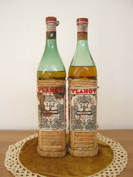 Romano Vlahov, Zara - Maraschino - b. 1930s to 1940s - 0.98 Lt - 2 flaschen