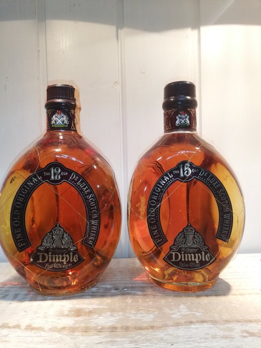 Dimple 12 years & 15 years old - b. 1980s - 1990s - 70cl & 75cl - 2 flaskor