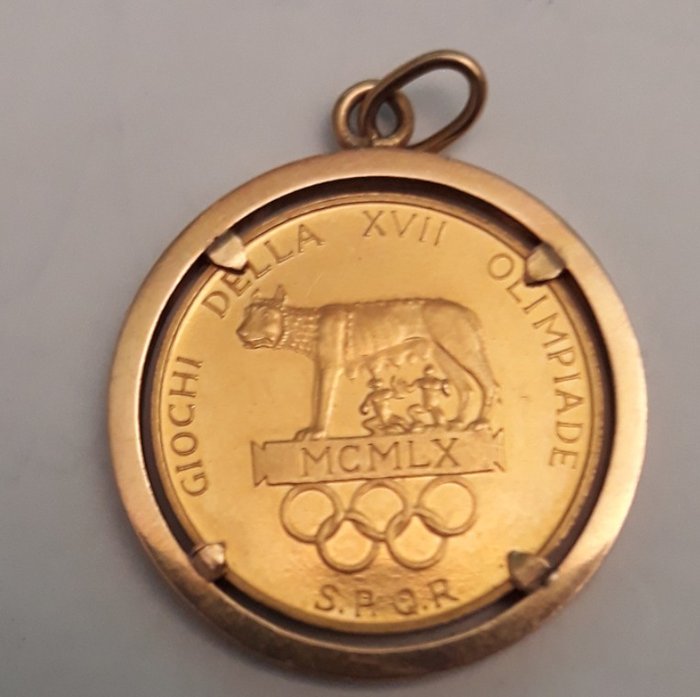 義大利 - Medaglia Commemorativa XVII Olimpiade Roma 1960 - 金色