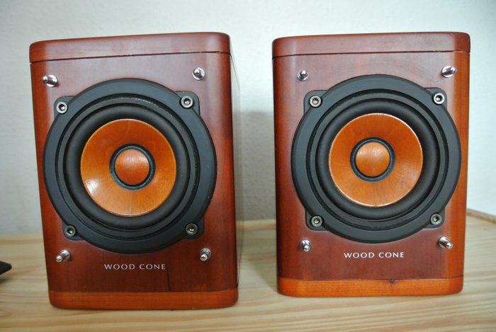JVC - SP-EX-A1 Wood Cone Book Shelf Speakers - Set de altavoces