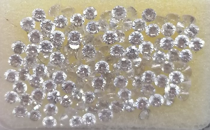 25 pcs Diamanten - 1.01 ct - Briljant - D (kleurloos), E 