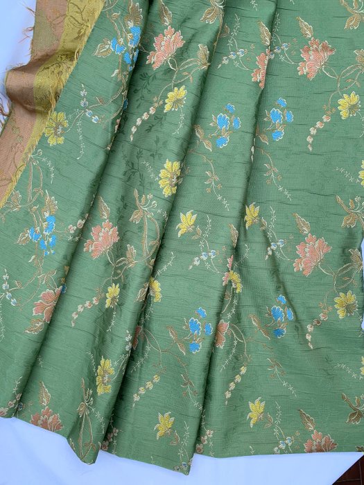 Tela verde de San leucio - Tejido de tapicería - 300 cm - 300 cm