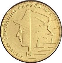 Portugalia. 1/4 Euro 2014 "Fernando Pessoa"  (Fără preț de rezervă)