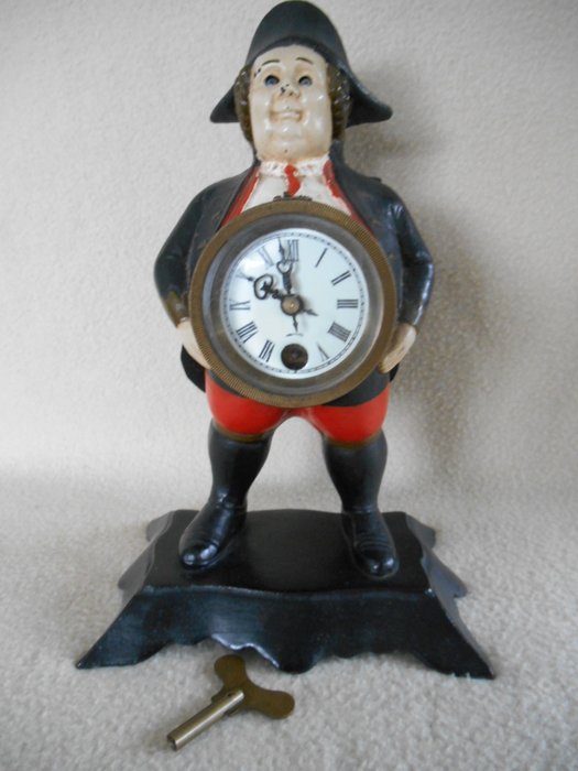 Moving Eyes Table Clock JOHN BULL Germany 1858 - Iron - Catawiki