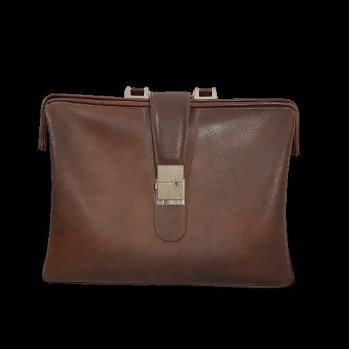 Ges. Gesch. - Brown leather briefcase / school bag - - Catawiki