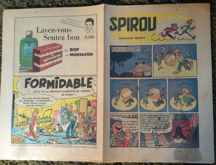 Spirou (magazine) - Spirou au Radio Circus Marcel Fort - Losbladig - Eerste druk - (1955)