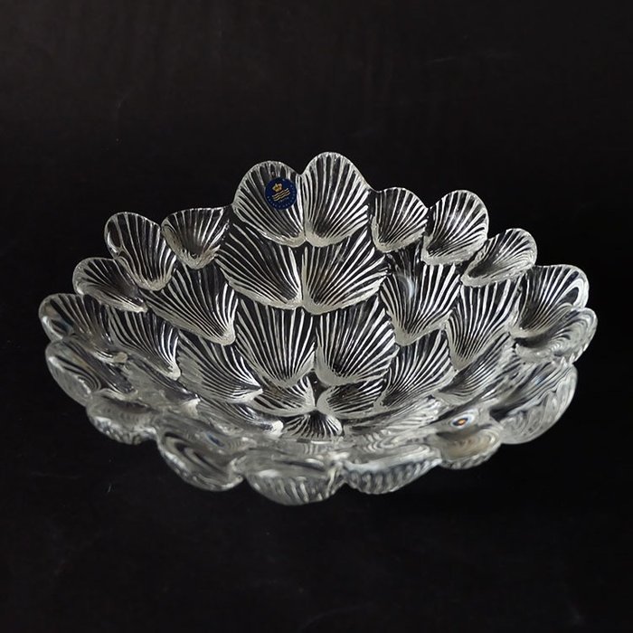 Tore Lundborg - Royal Copenhagen - 浮雕水晶碗与贝壳的图像 (1) - 水晶