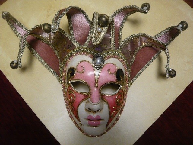 Maschera veneziana reale / originale / antica * Venezia * decorazione / carnevale - Cartapesta