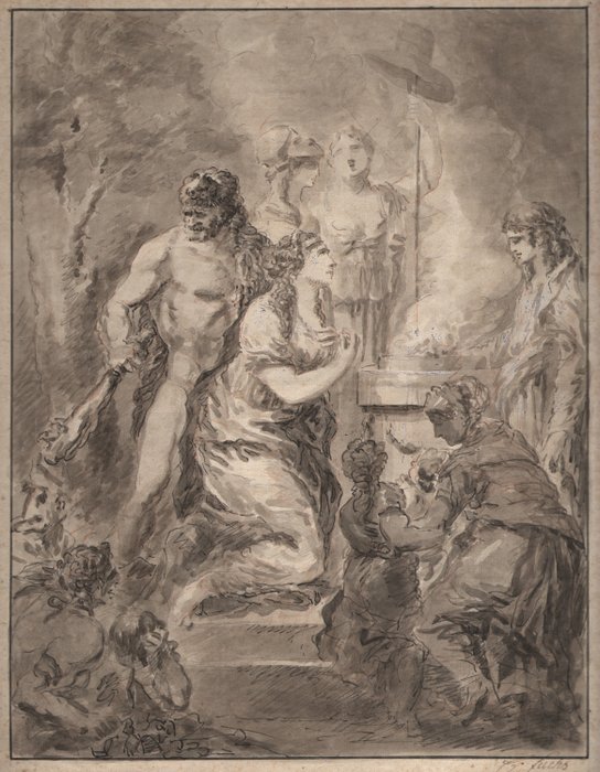 Felix Christoph Fuchs  (1749-1814) - Hercules and Omphale