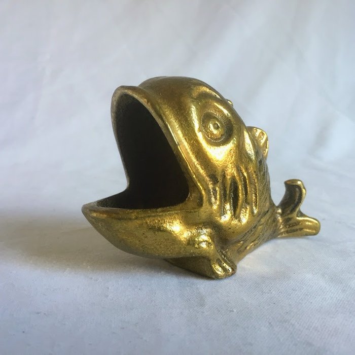 Peerage - Made in England - Scultura pesce in bronzo dorato - 1950 - Inghilterra (1) - Art Déco - Bronzo (dorato/argentato/patinato/verniciato a freddo)