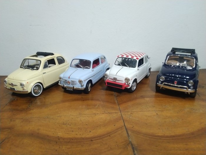 Solido Burago - 1:16 - 1:18 - Fiat 500 ( 2 ) - Fiat 600 - Fiat Abarth 850 TC 1961