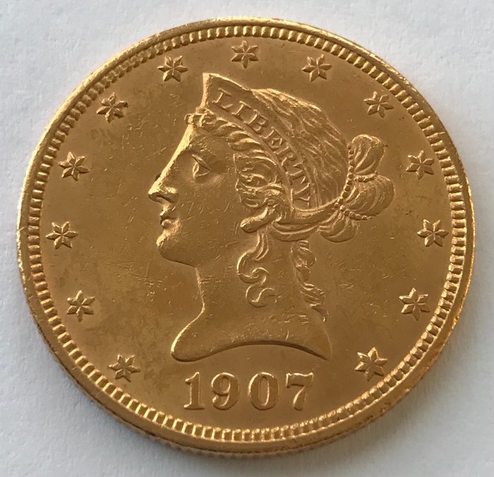 USA. 10 Dollars 1907 - Liberty Head