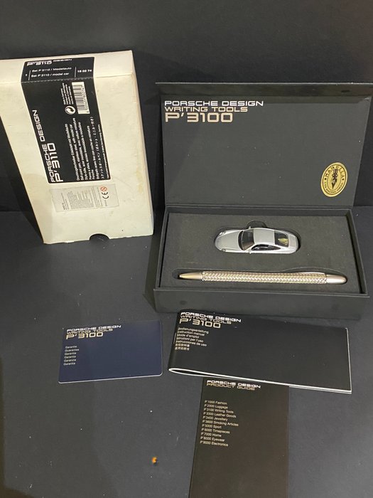 Porsche design - P'3100 - Skrivverktyg penna och bilmodell porsche 997 carrera