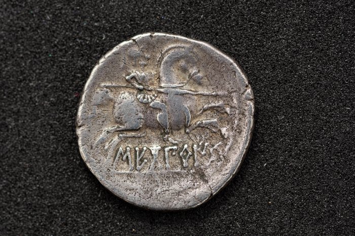 Hispania, Secobrices. AR Denarius,  120 - 30 a.C. - FAB 2173 rara