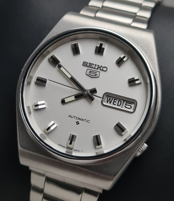 Seiko - 5 WHITE - 6309-8830 - Mężczyzna - 1980-1989