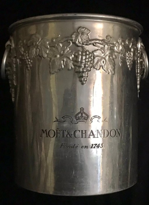 alte Werbung echten französischen Champagnerkühler Moet & Chandon - Versilbert